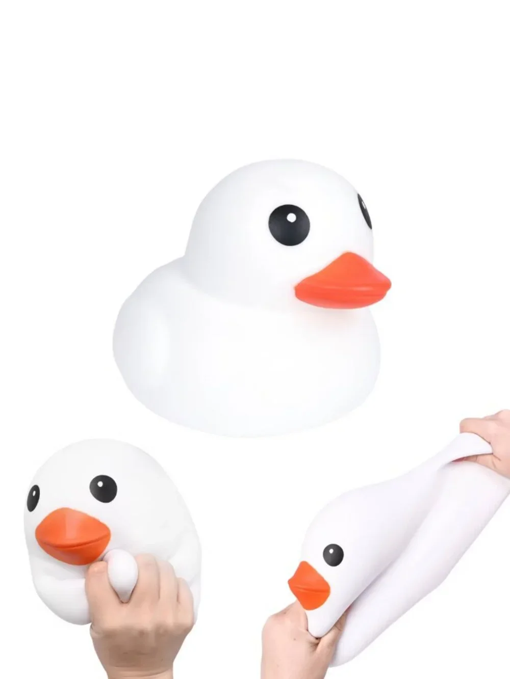 Sunny Days Squishy Duck White NWT Soft Sensory Toy Cute Kawai